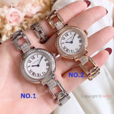 Wholesale Copy Cartier Limited Edition Quartz Watch White Roman Dial